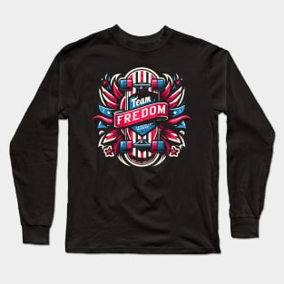 Patriotic Skateboard Glory Long Sleeve T-Shirt